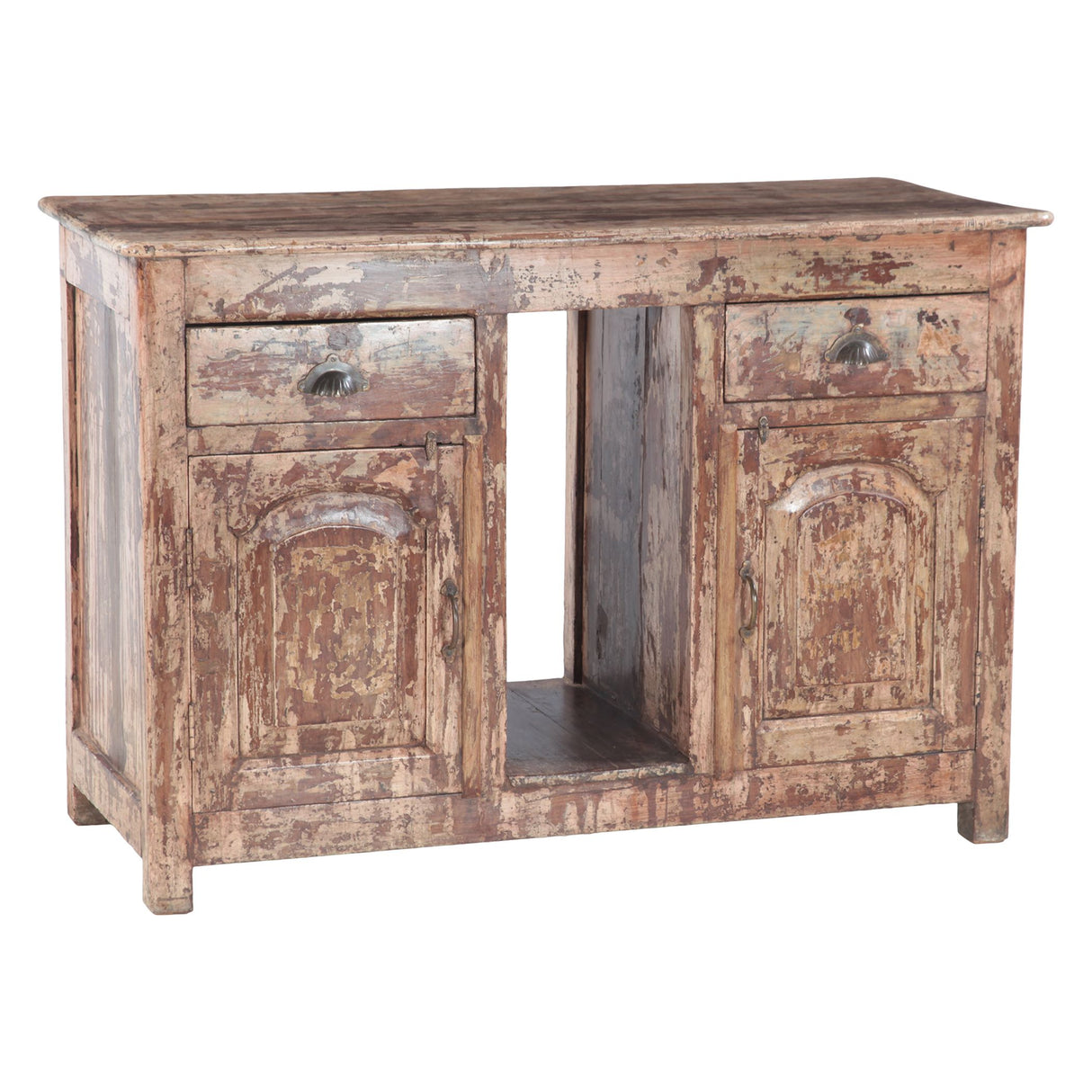 Colorful Wooden Writing Desk with Two Drawers and Two Doors by Home Trends & Design at Eve Furniture