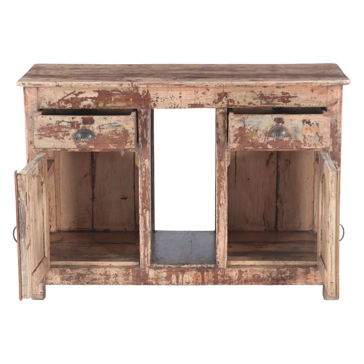 Colorful Wooden Writing Desk with Two Drawers and Two Doors by Home Trends & Design at Eve Furniture