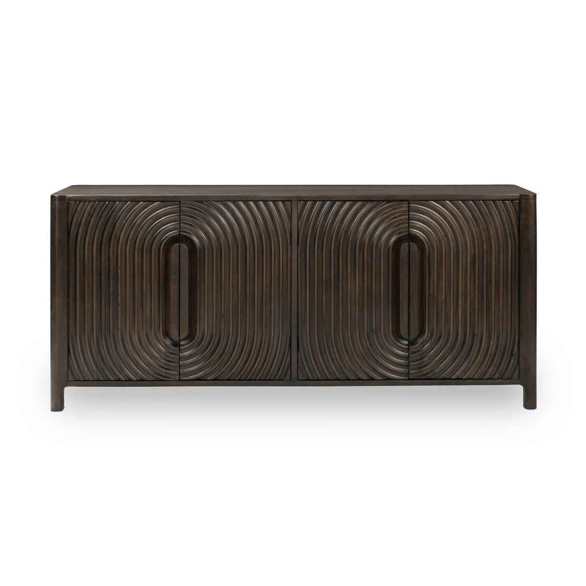 Colson 4 Door Cabinet - Dark Brown by Classic Home at Eve Furniture