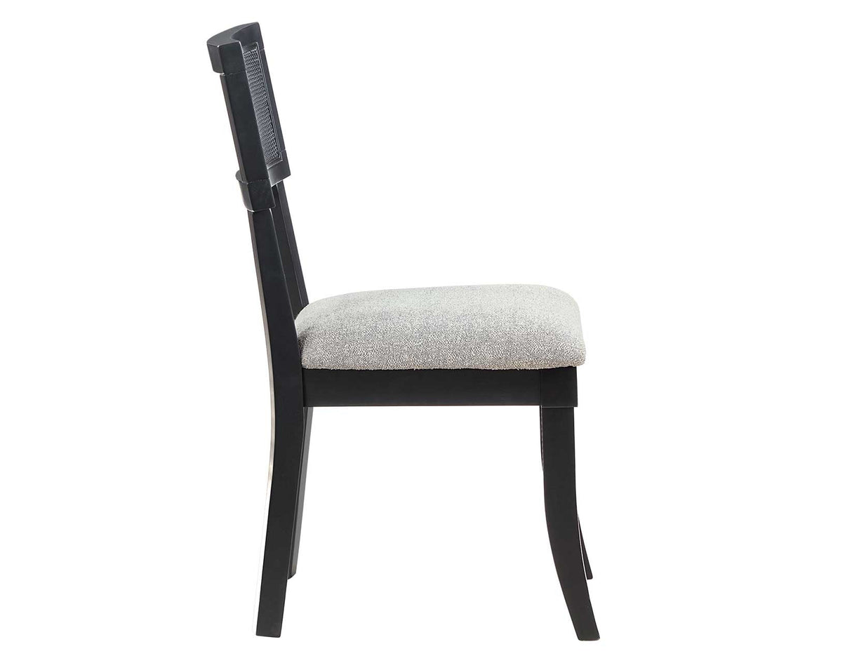 Colvin Cane Side Chair, Black by Steve Silver at Eve Furniture