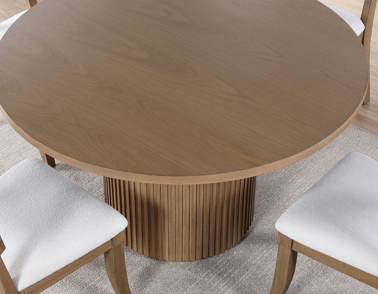 Colvin Toffee Brown Round Dining Room Set by Steve Silver at Eve Furniture