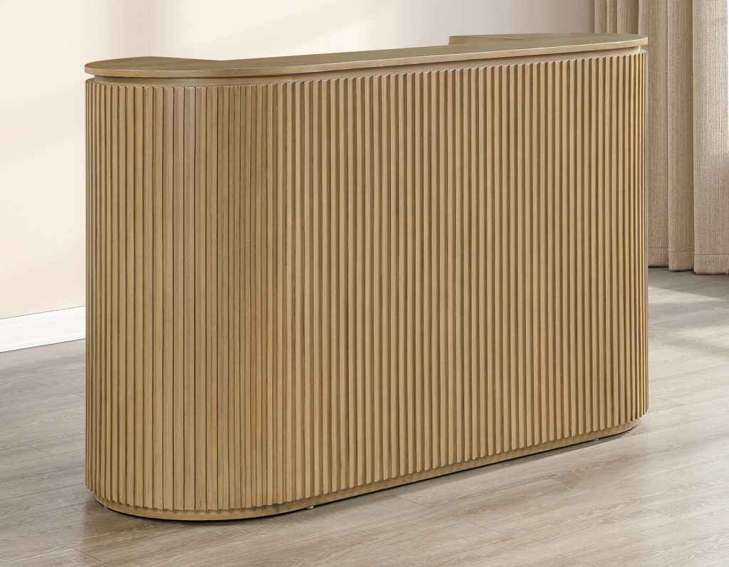 Colvin Toffee Finish Reeded Bar by Steve Silver at Eve Furniture