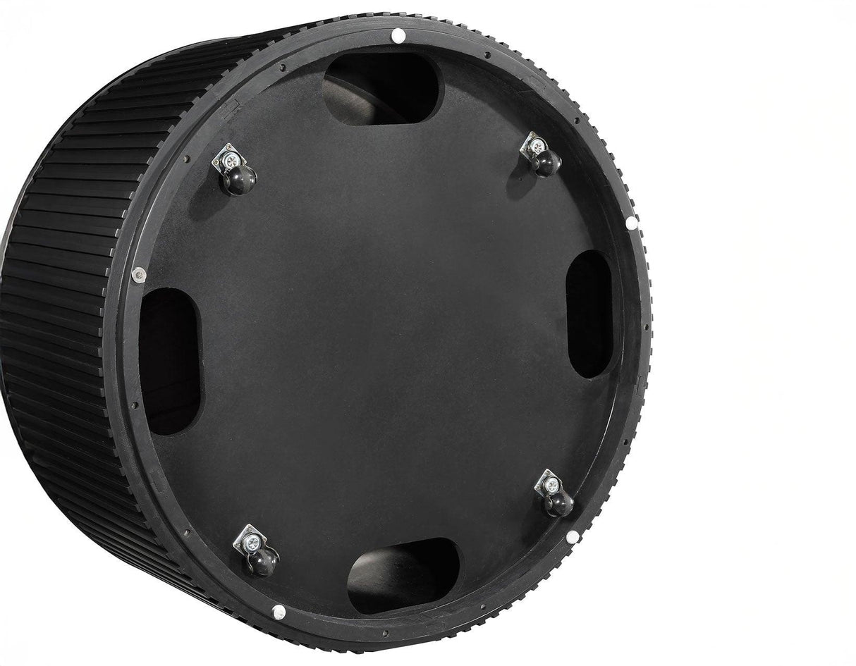 Colvin 36″ Round Castered Coffee Table, Black Finish by Steve Silver at Eve Furniture