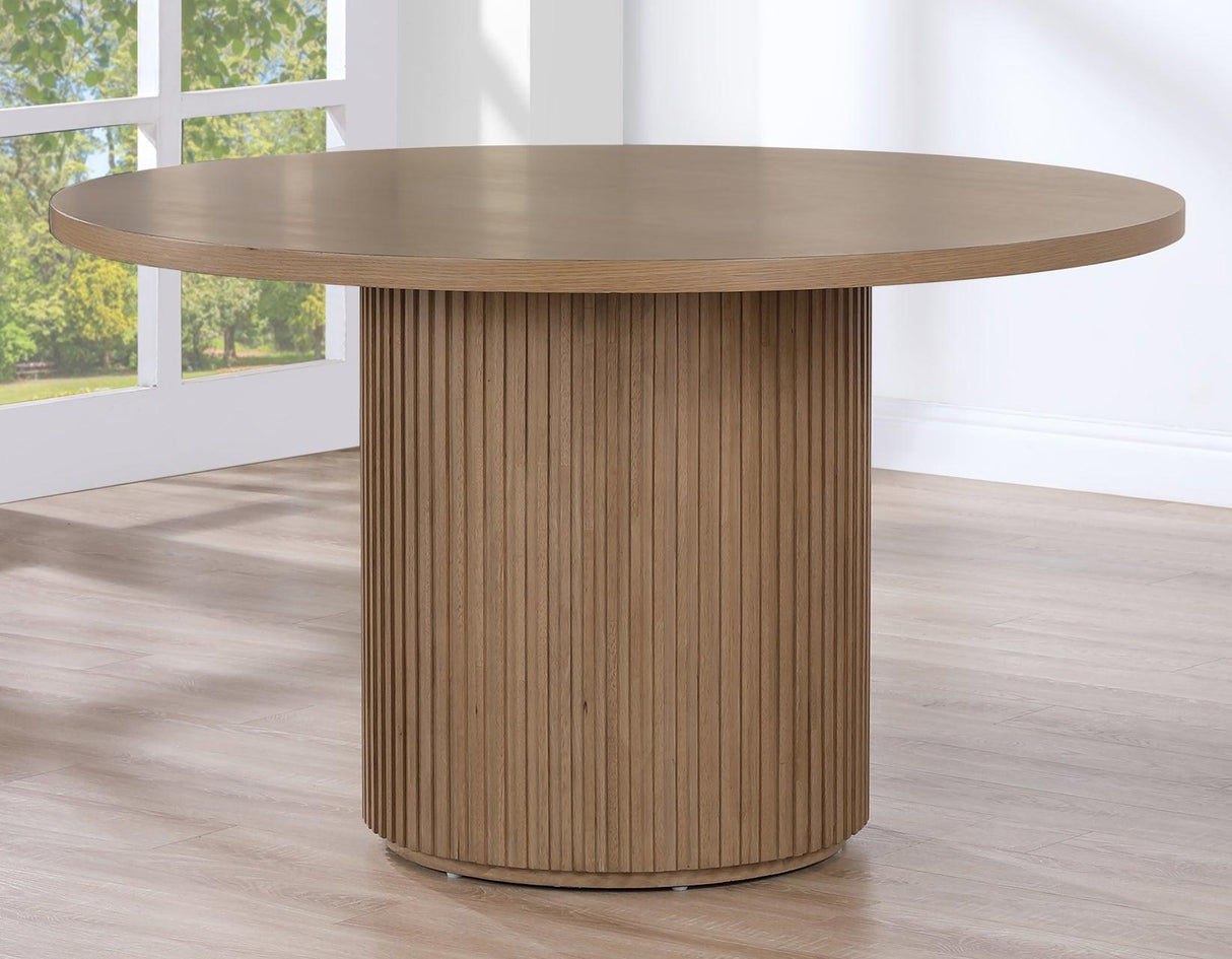 Colvin 52″ Round Dining Table, Toffee finish by Steve Silver at Eve Furniture