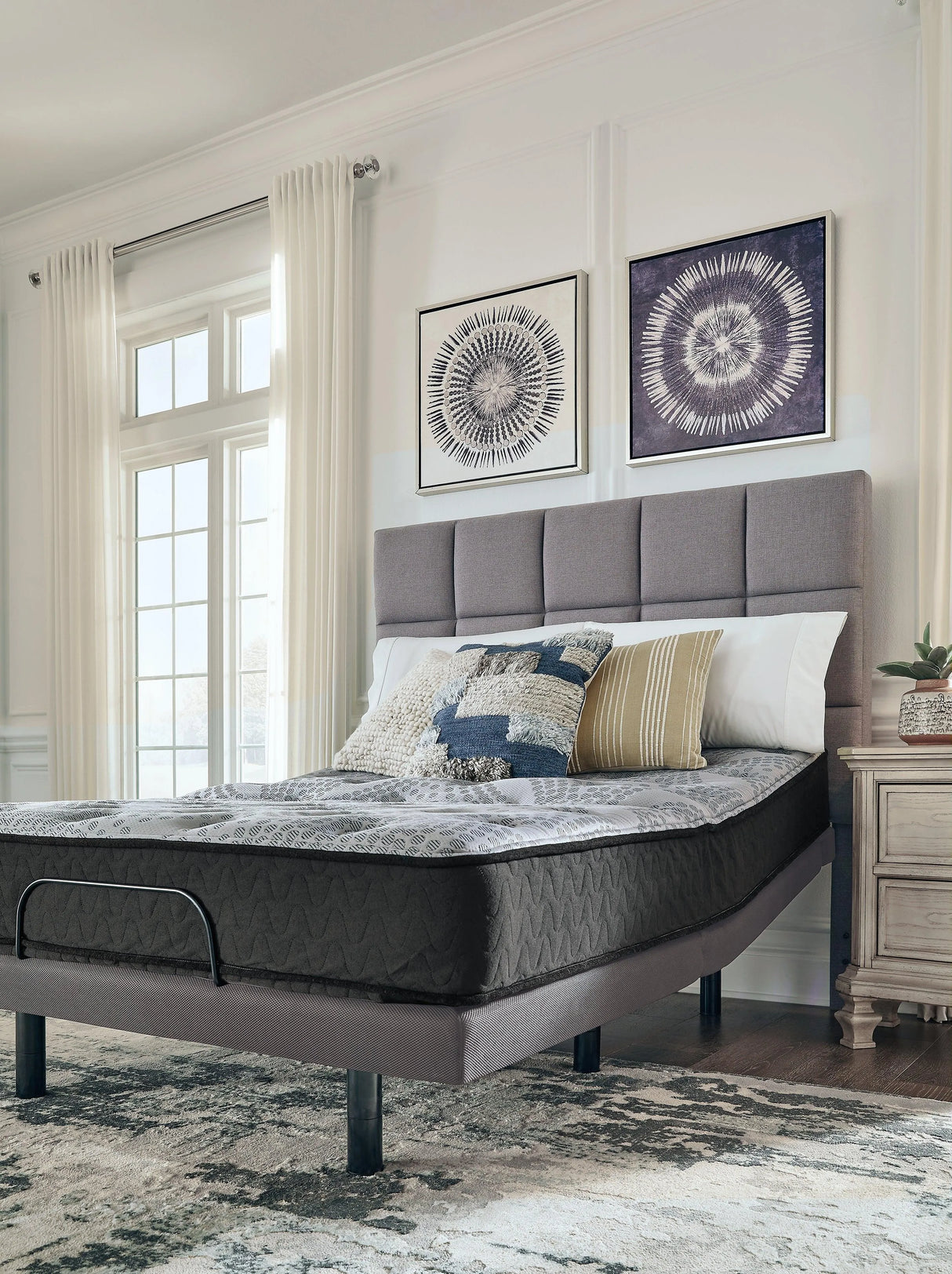 Comfort Plus Gray King Mattress by Ashley at Eve Furniture