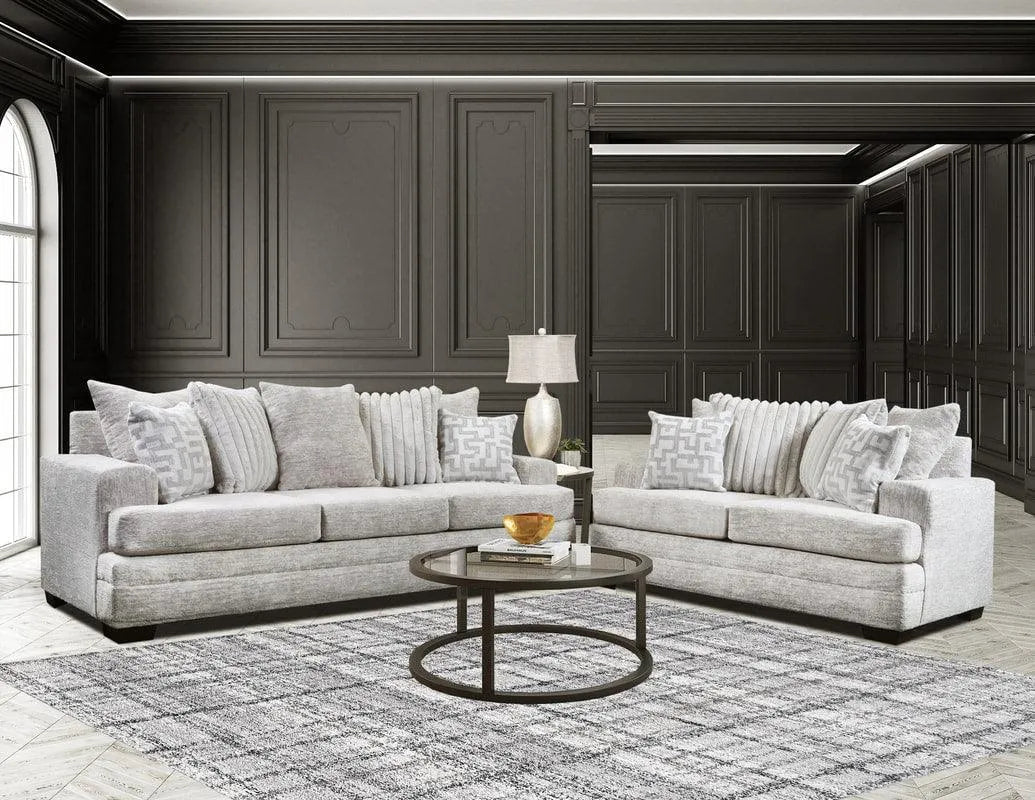 Comfort Vibe Oyster Sofa & Loveseat by Happy Homes at Eve Furniture