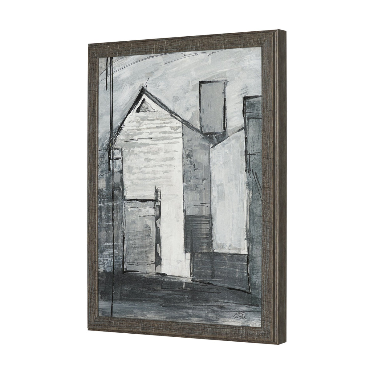 Community 3A by Mercana Studio Hand-Embellished Textured Framed Artwork Matted by Mercana at Eve Furniture