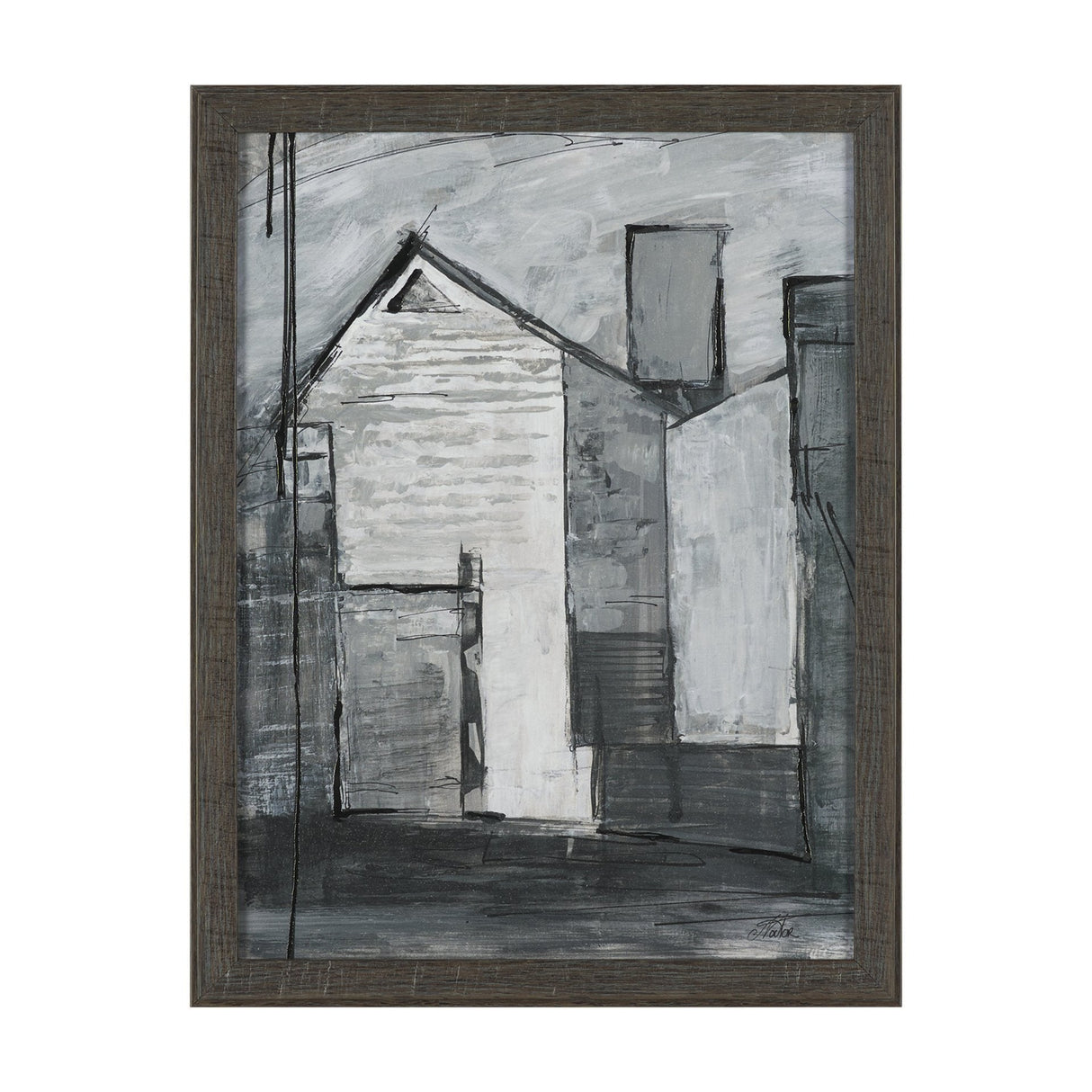 Community 3A by Mercana Studio Hand-Embellished Textured Framed Artwork Matted by Mercana at Eve Furniture