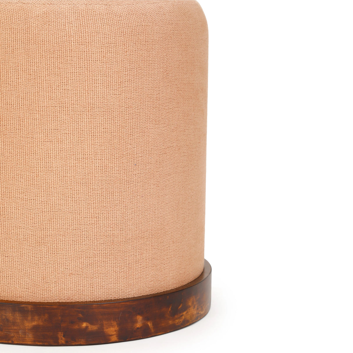 Como Burl and Cotton Jute Contract-Grade Accent Stool by TOV Furniture at Eve Furniture
