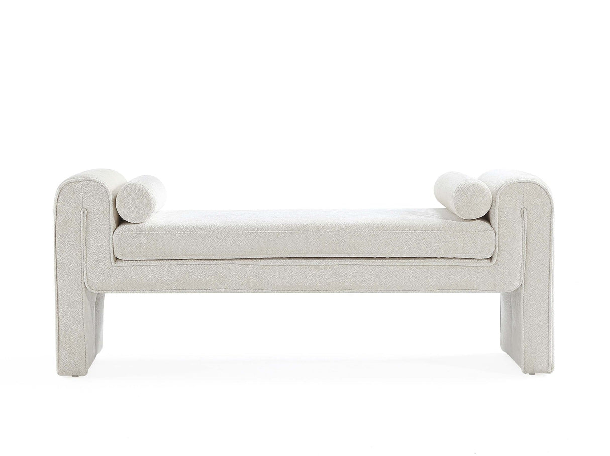 Concord Bench in Ivory by Manhattan Comfort at Eve Furniture