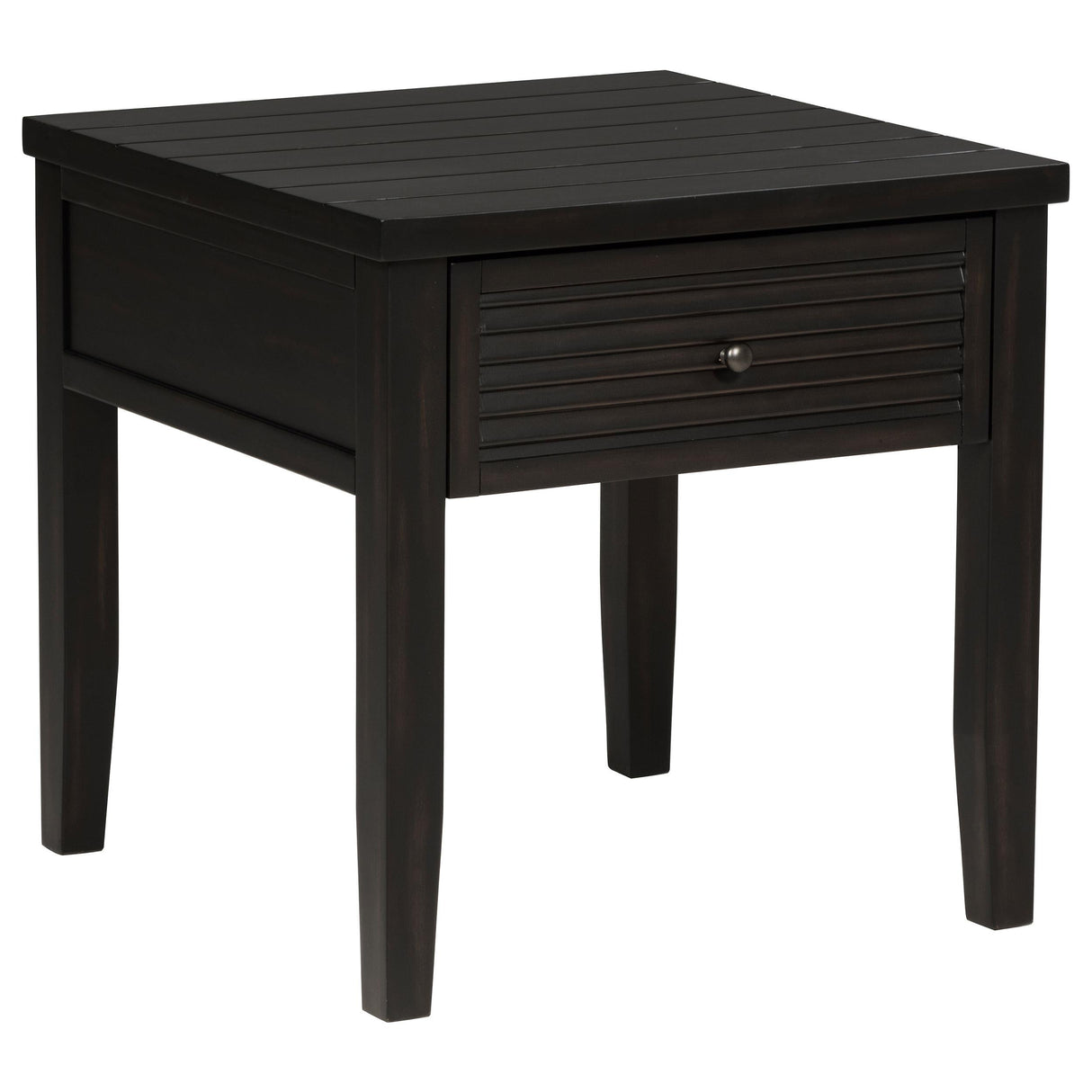 Concord Distressed Java 1-Drawer Square End Table by Coaster at Eve Furniture