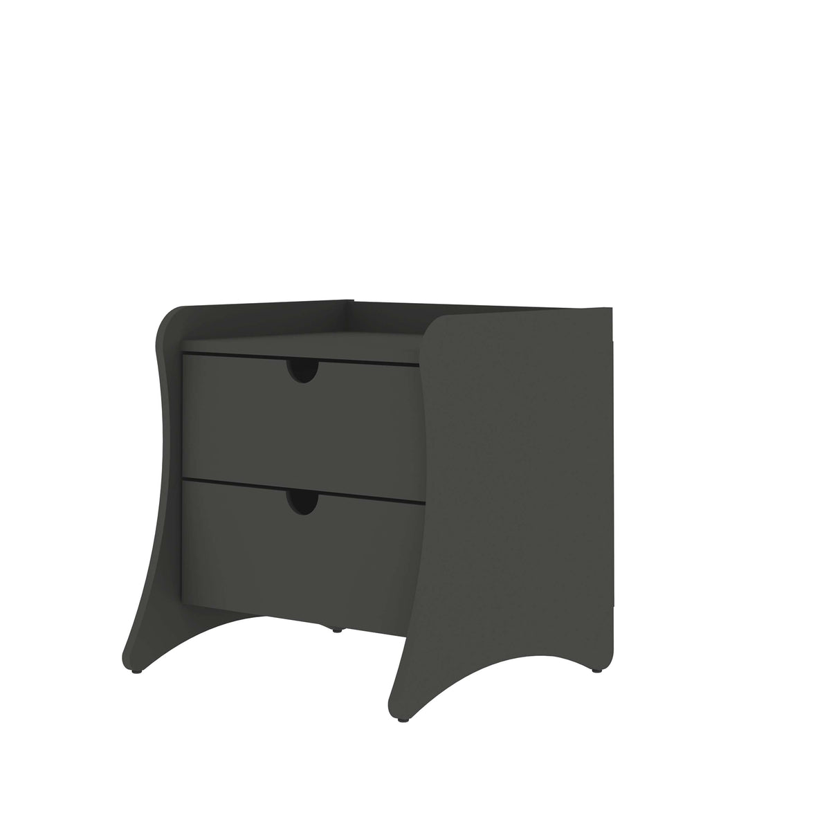 Coney 2-Piece Dresser and Nightstand in Grey by Manhattan Comfort at Eve Furniture