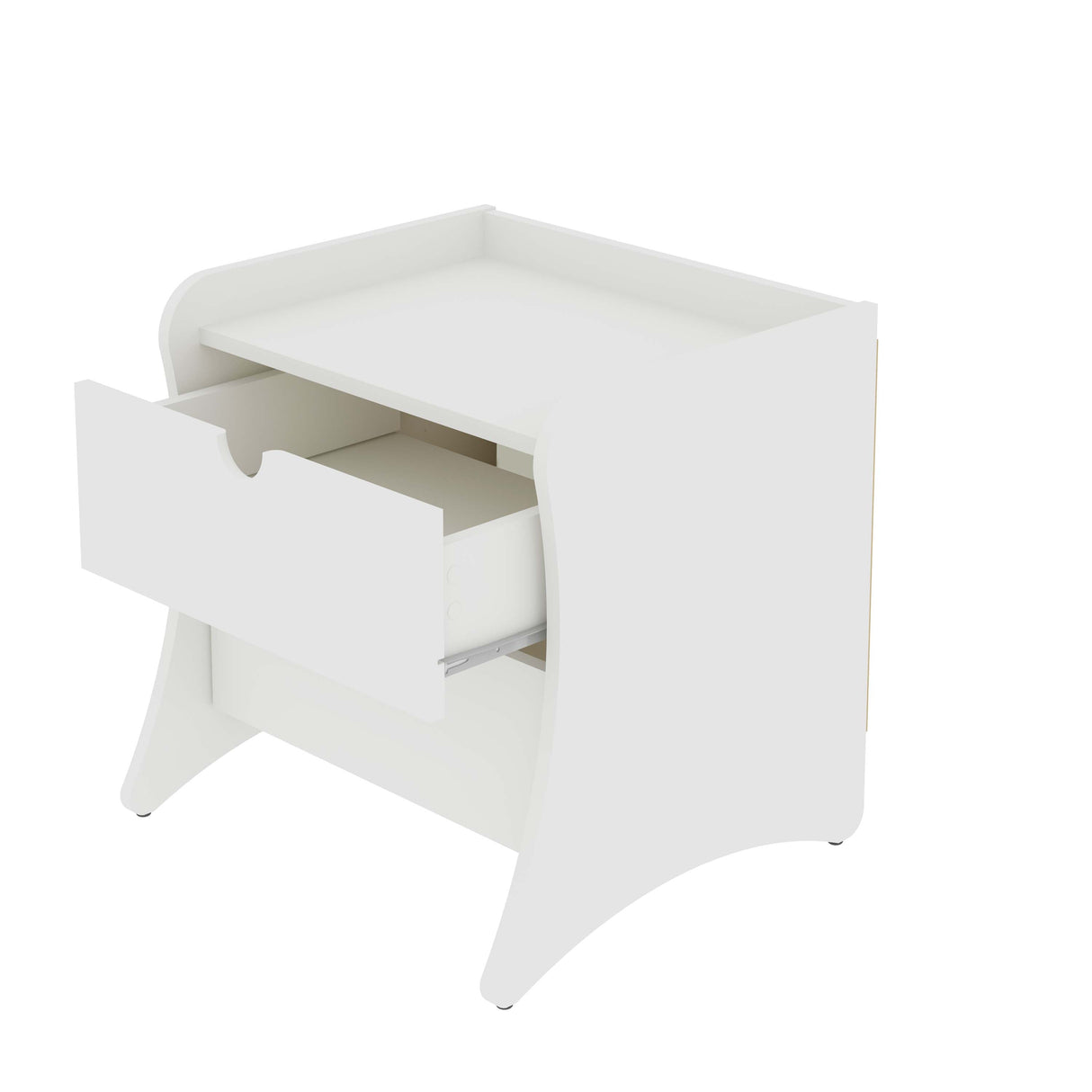 Coney 3-Piece Dresser and 2 Nightstands in White by Manhattan Comfort at Eve Furniture