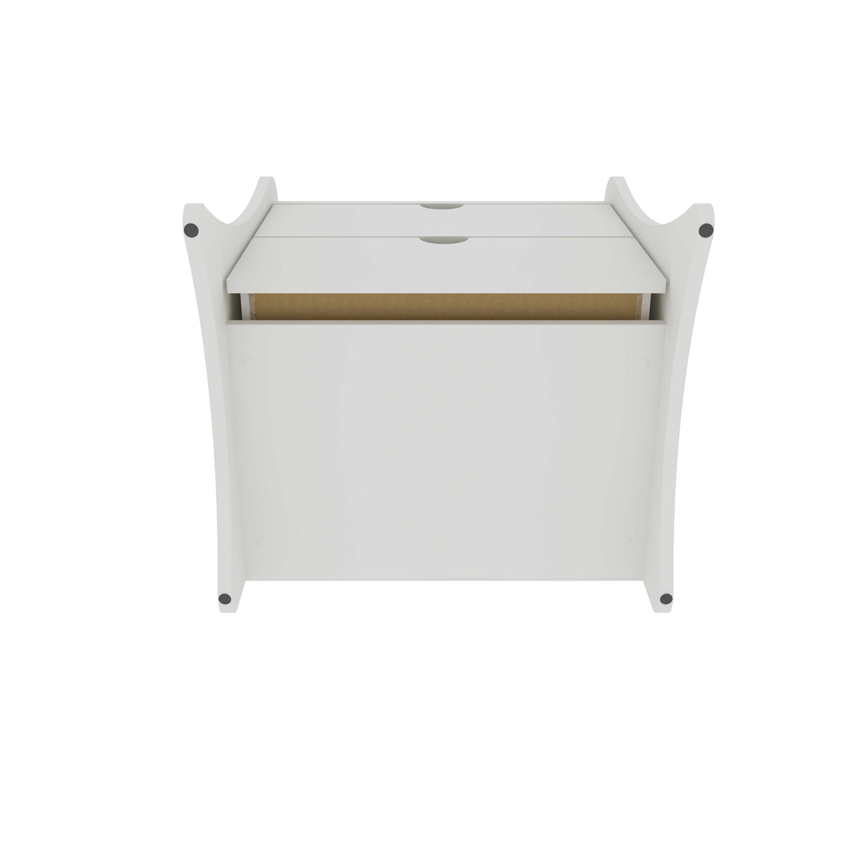 Coney 3-Piece Dresser and 2 Nightstands in White by Manhattan Comfort at Eve Furniture