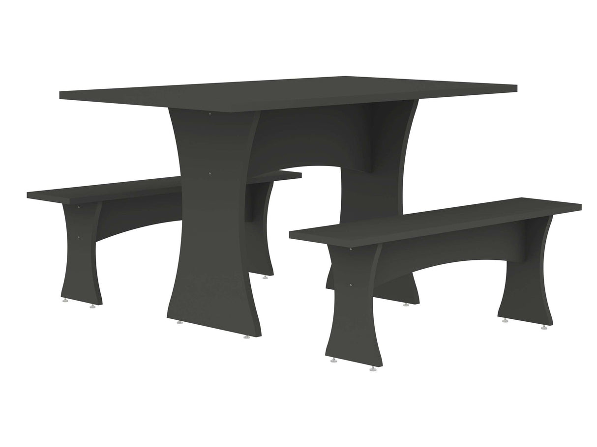Coney Dining in Grey (set of 3) by Manhattan Comfort at Eve Furniture
