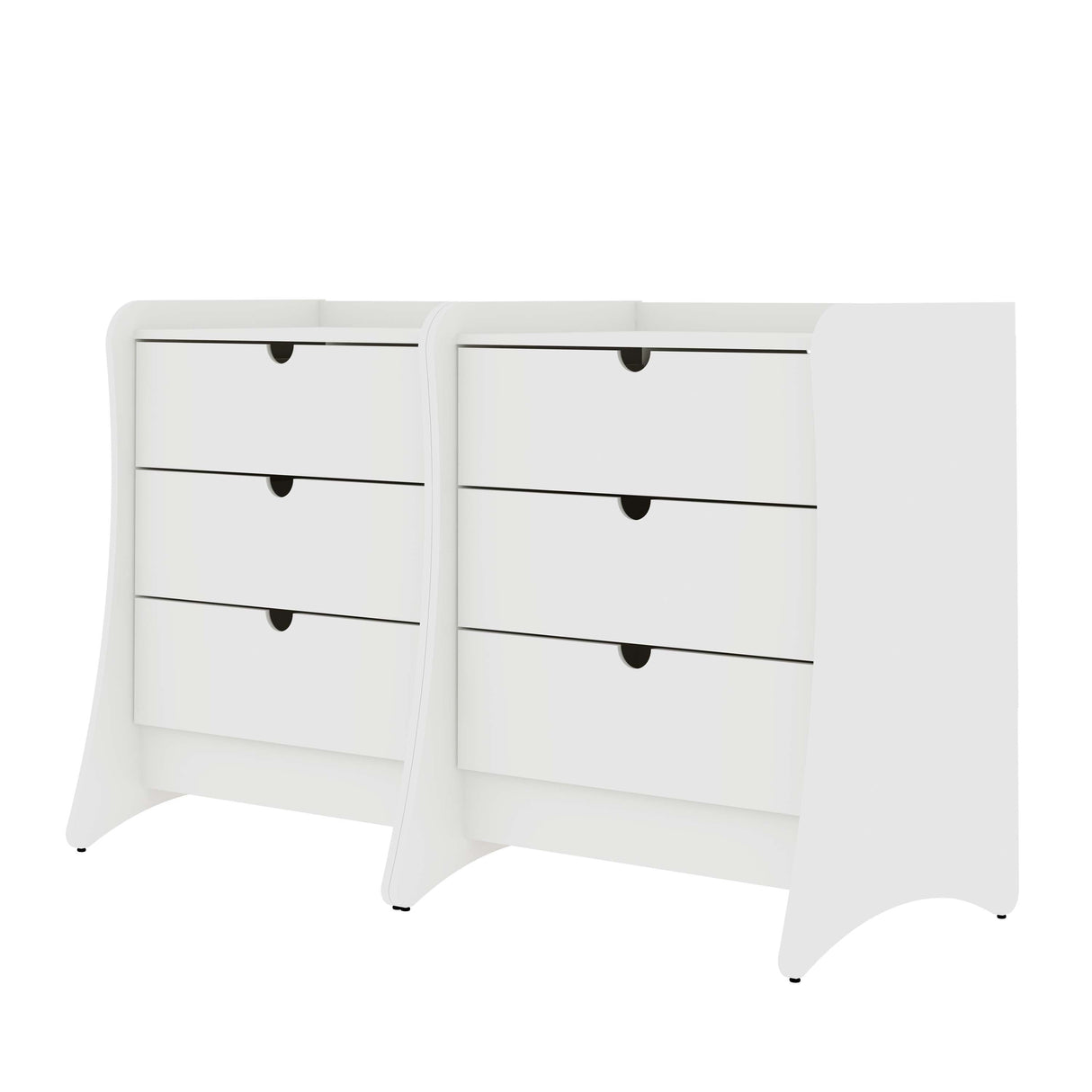 Coney Dresser in White (set of 2) by Manhattan Comfort at Eve Furniture