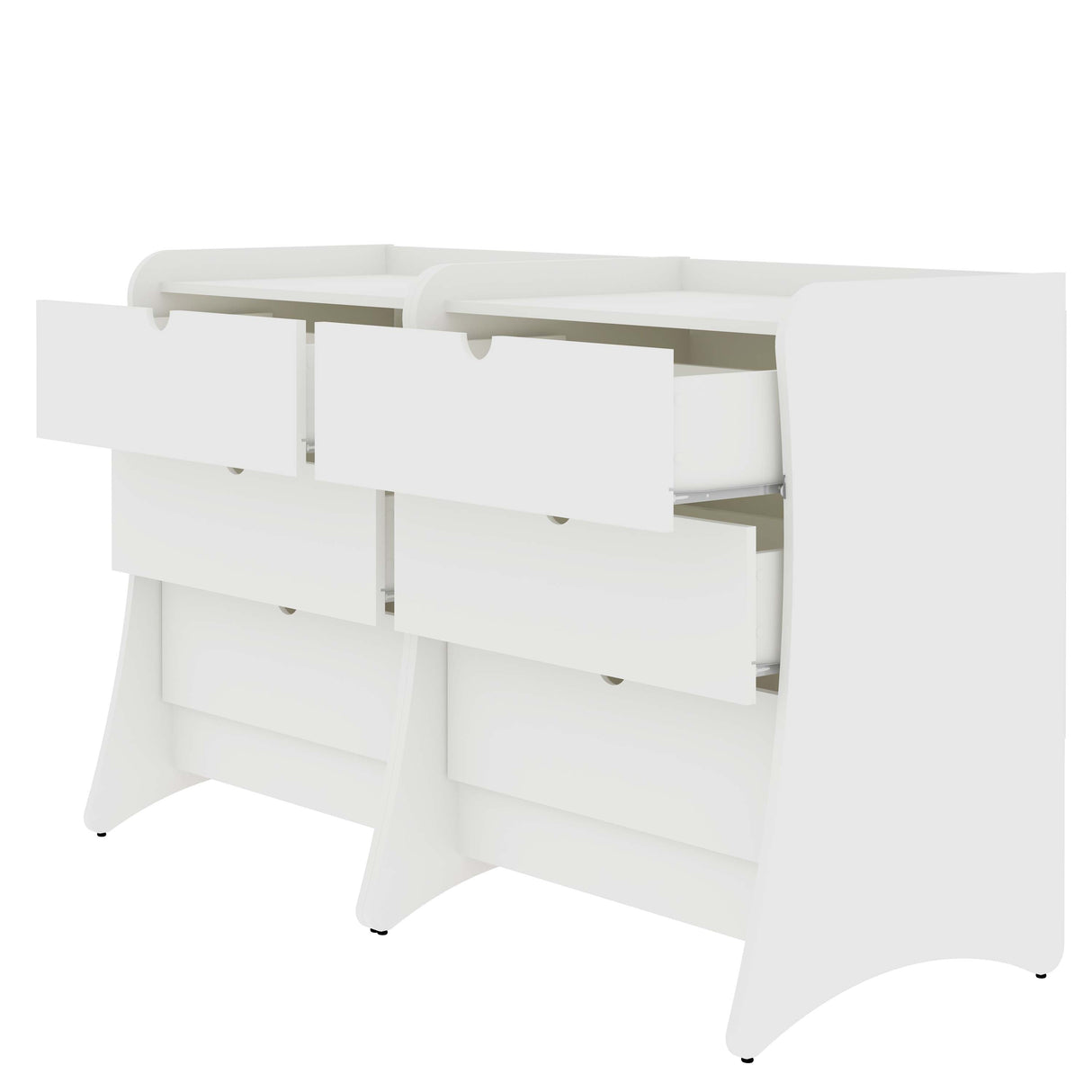 Coney Dresser in White (set of 2) by Manhattan Comfort at Eve Furniture