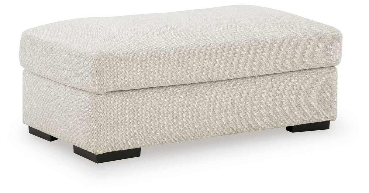 Conlee-Pike Linen Ottoman by Ashley at Eve Furniture