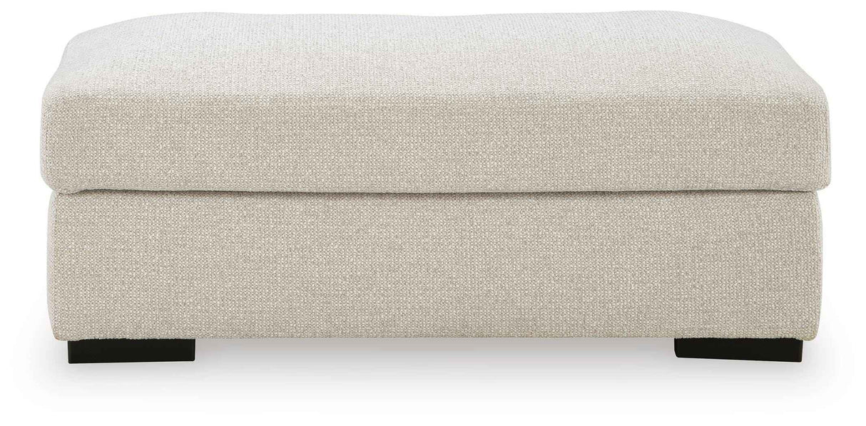 Conlee-Pike Linen Ottoman by Ashley at Eve Furniture