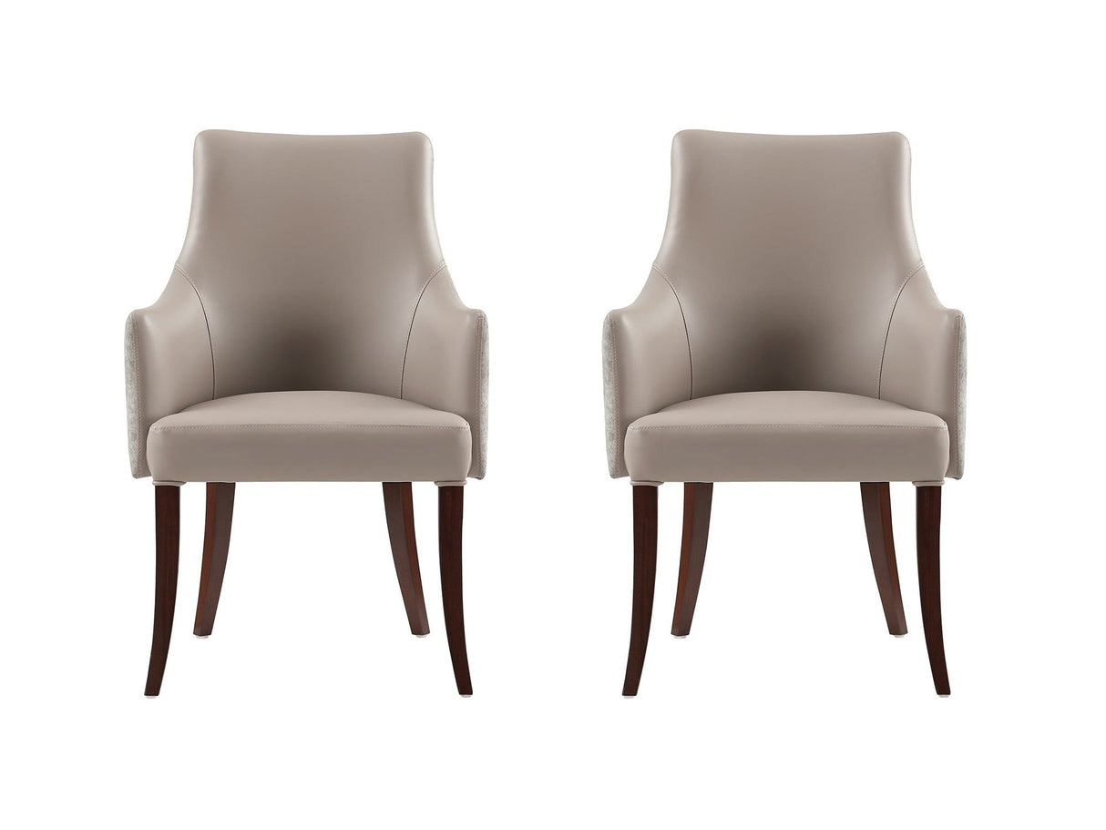 Connie Dining Armchair in Taupe (set of 2) by Manhattan Comfort at Eve Furniture