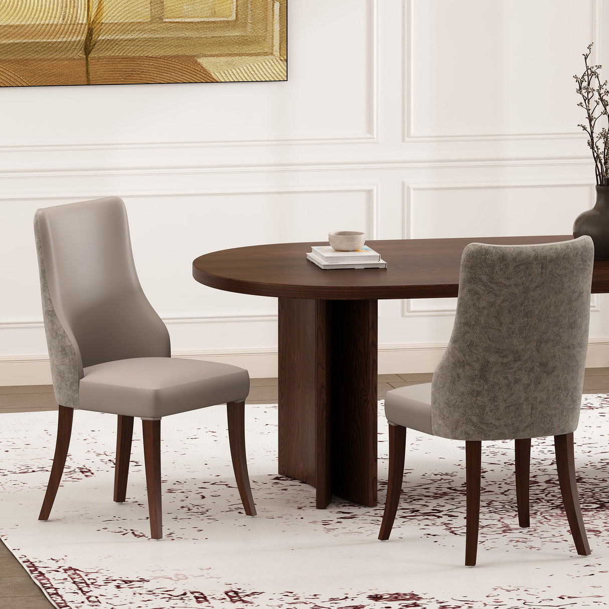 Connie Dining Chair in Taupe (set of 2) by Manhattan Comfort at Eve Furniture