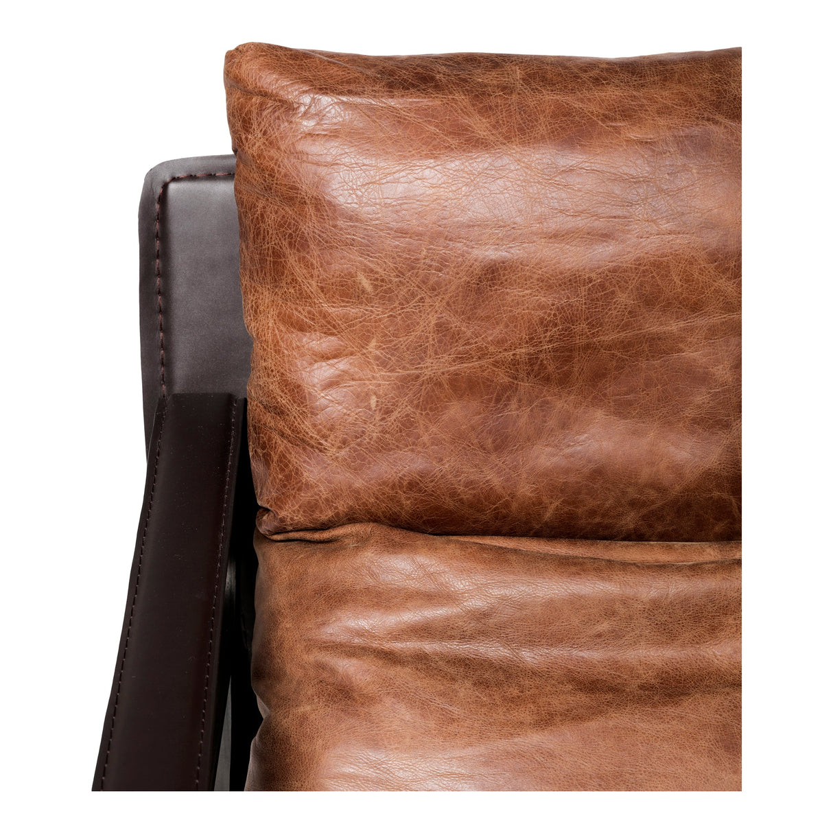 Conno Brownr Leather Club Chair by Moe's Home at Eve Furniture