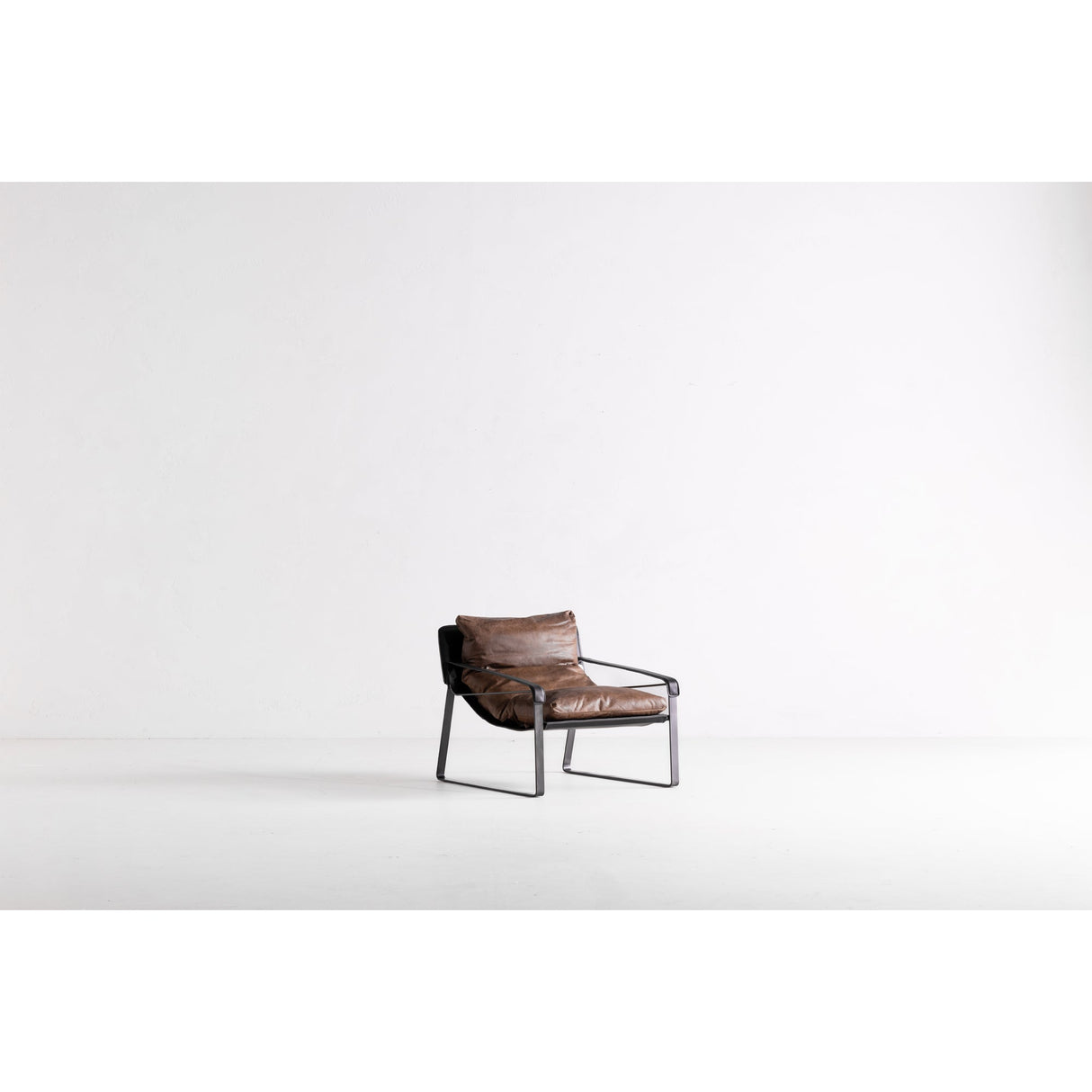 Conno Brownr Leather Club Chair by Moe's Home at Eve Furniture