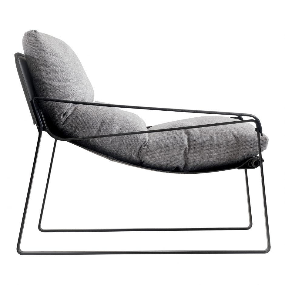 Connor Club Chair - Snowfolds Grey by Moe's Home at Eve Furniture