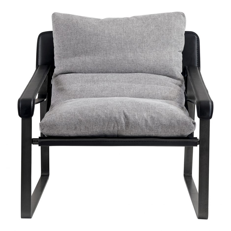 Connor Club Chair - Snowfolds Grey by Moe's Home at Eve Furniture