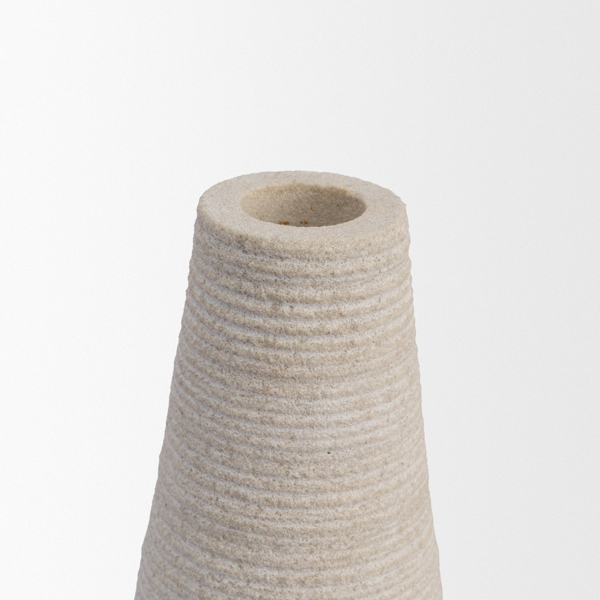 Cono Off-White Marble Cone Shaped Candle Holders (Set of 2) by Mercana at Eve Furniture