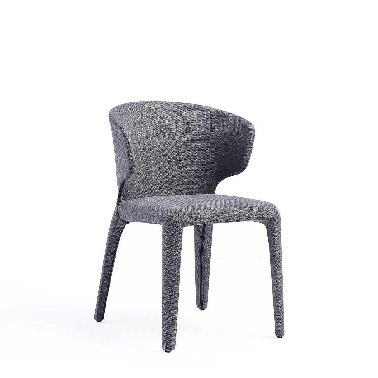 Conrad Woven Tweed Dining Chair in Grey (set of 2) by Manhattan Comfort at Eve Furniture