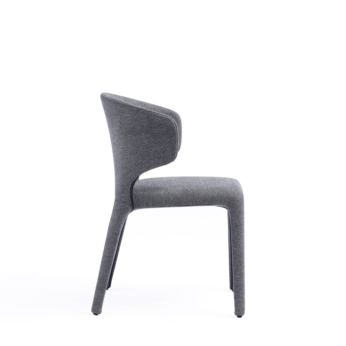 Conrad Woven Tweed Dining Chair in Grey (set of 2) by Manhattan Comfort at Eve Furniture