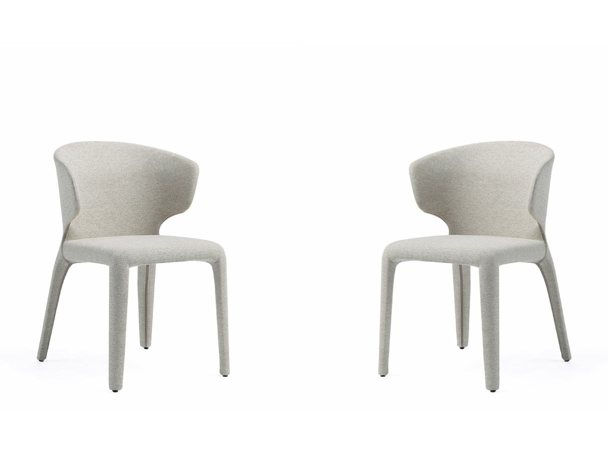 Conrad Woven Tweed Dining Chair in Wheat (set of 2) by Manhattan Comfort at Eve Furniture