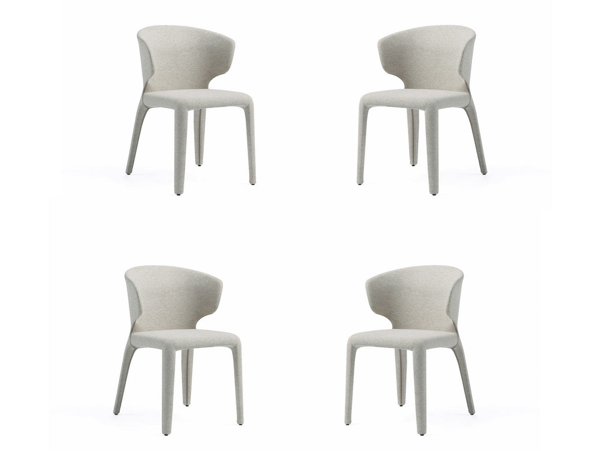 Conrad Woven Tweed Dining Chair in Wheat (set of 4) by Manhattan Comfort at Eve Furniture