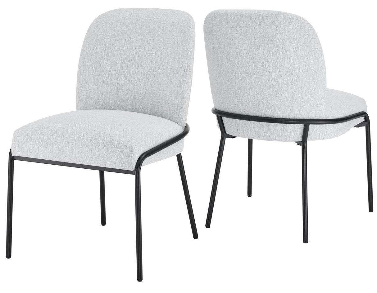 Conrad Upholstered Side Chair with Black Leg by Steve Silver at Eve Furniture