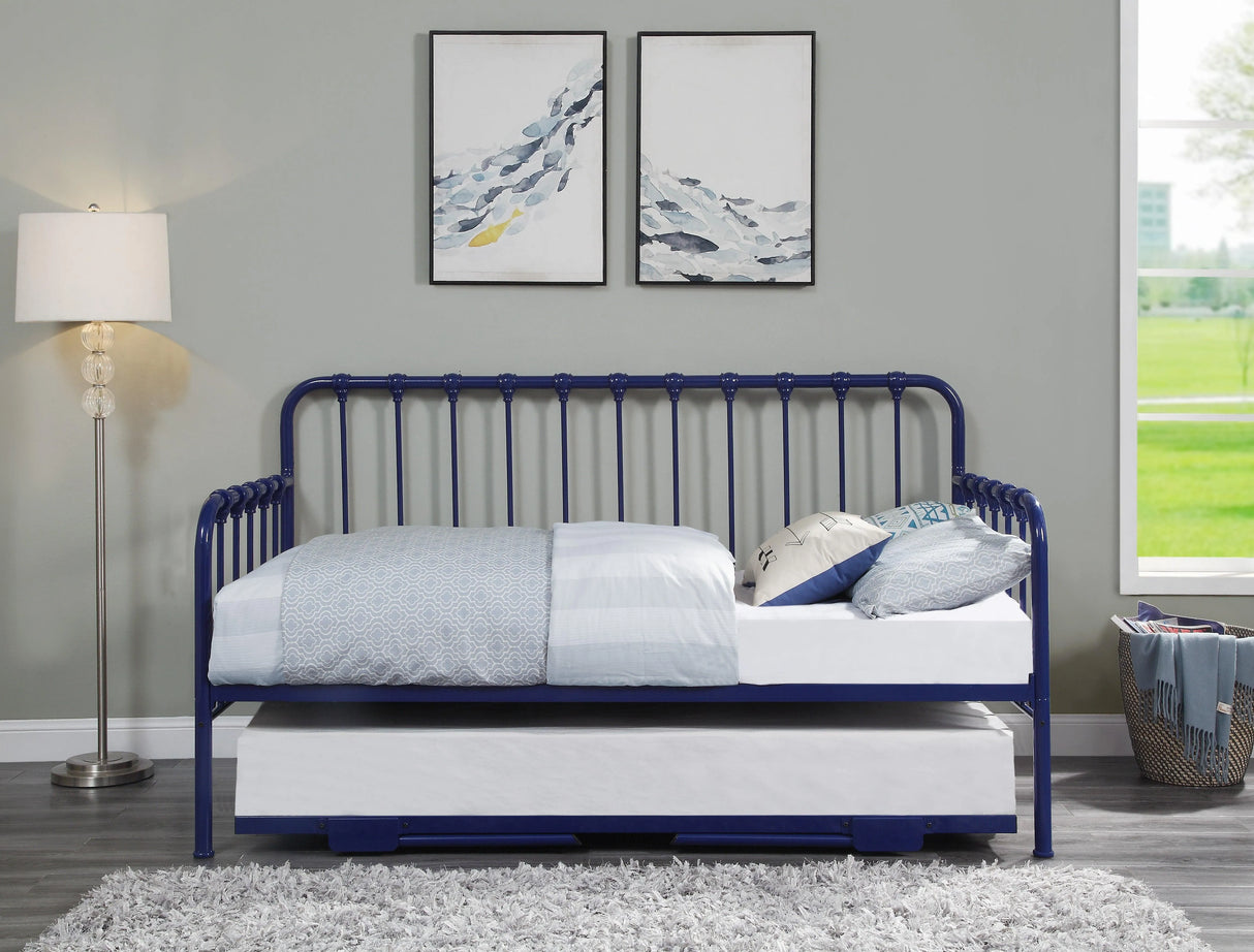 Constance Navy Blue Daybed With Lift-Up Trundle by Homelegance at Eve Furniture
