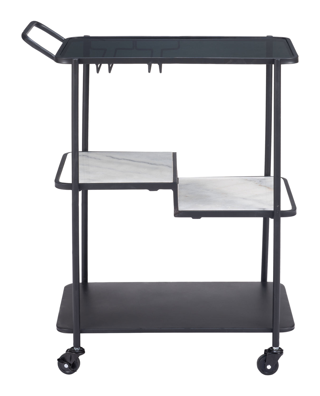 Constanza Black Bar Cart by Zuomod at Eve Furniture
