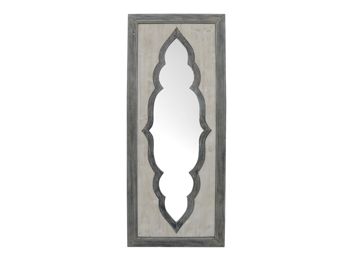 Contouring Gray/Natural Wall Mirror by Crestview at Eve Furniture