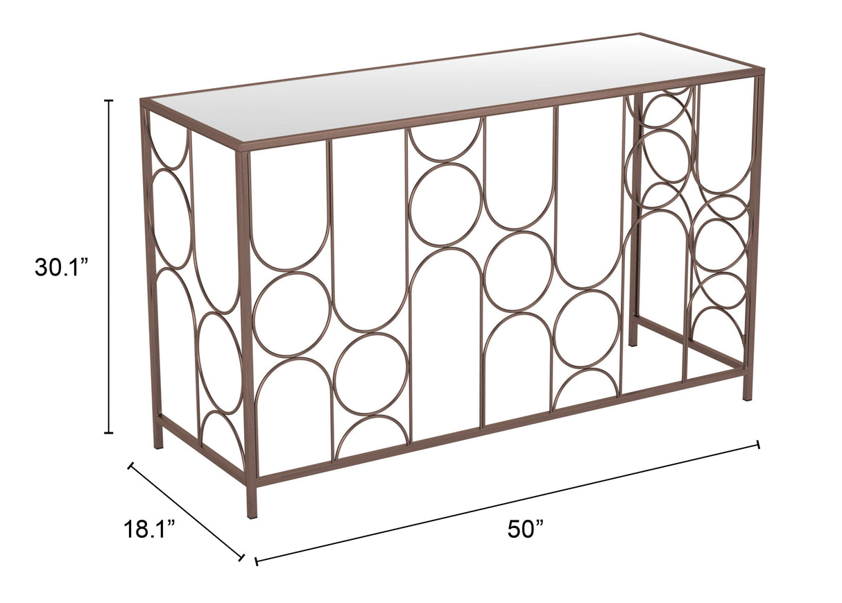 Convale Bronze Console Table by Zuomod at Eve Furniture