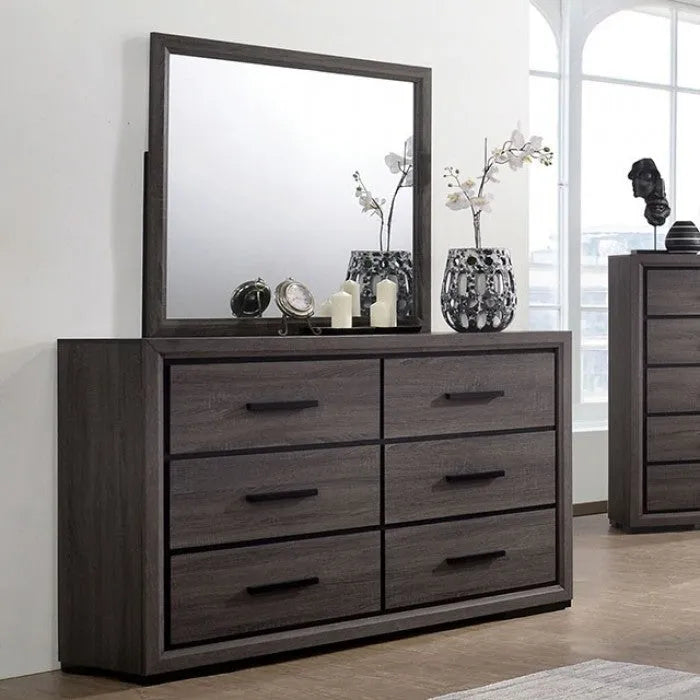 Conwy Gray 4-Piece Queen Bedroom Set by Furniture of America at Eve Furniture