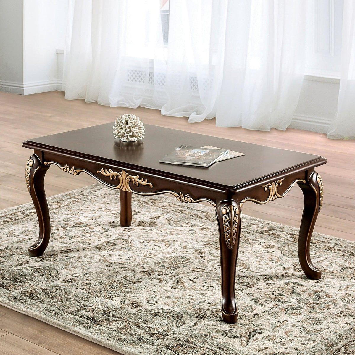 Cookshire Rich Tobacco Coffee Table by Furniture of America at Eve Furniture