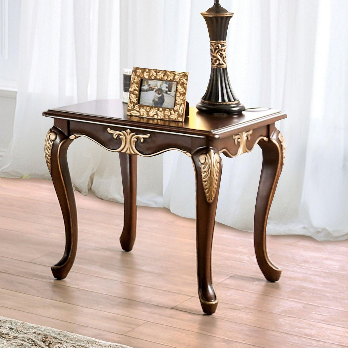 Cookshire Rich Tobacco End Table by Furniture of America at Eve Furniture