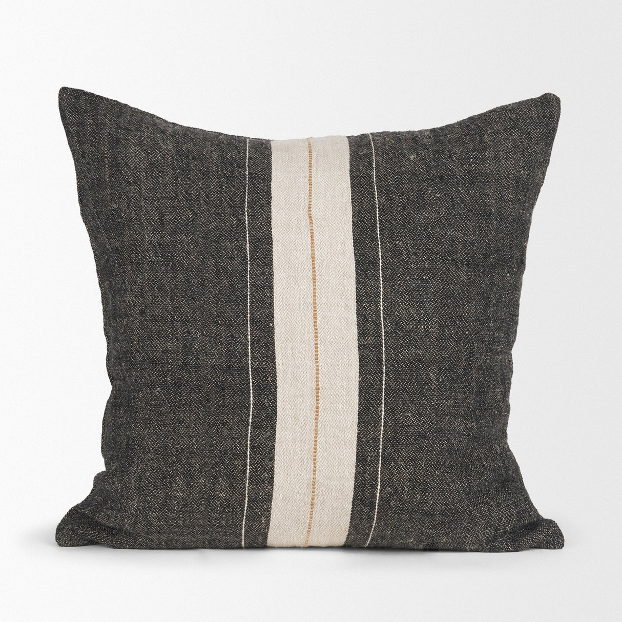 Cooper Square Black w/ Cream Stripe Decorative Pillow Cover by Mercana at Eve Furniture