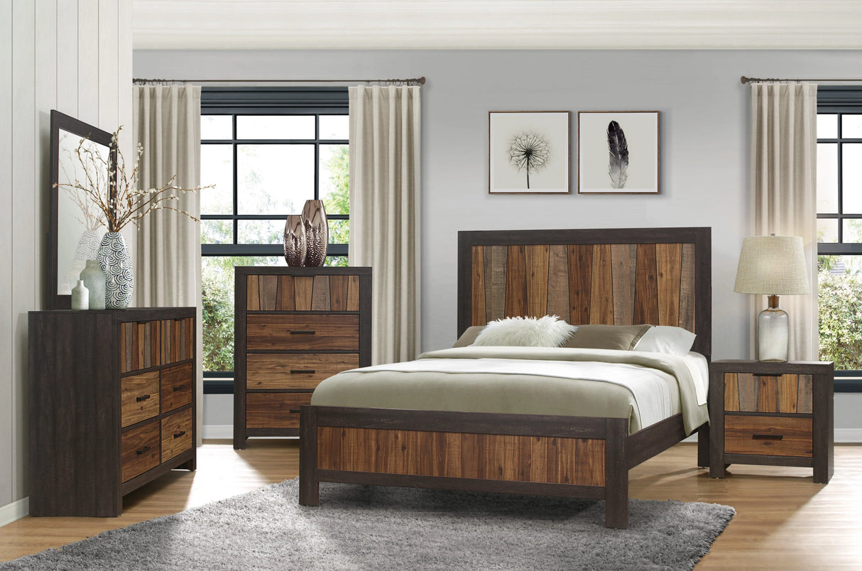 Cooper Wire Brushed Queen Panel Bed by Homelegance at Eve Furniture