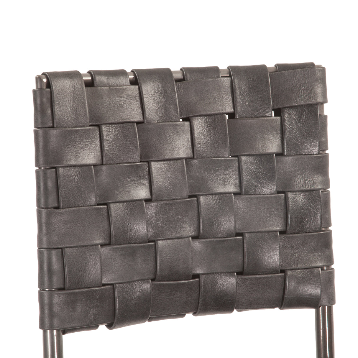 Copenhagen 17" Counter Chair in Black Buffalo Leather and Iron by Home Trends & Design at Eve Furniture