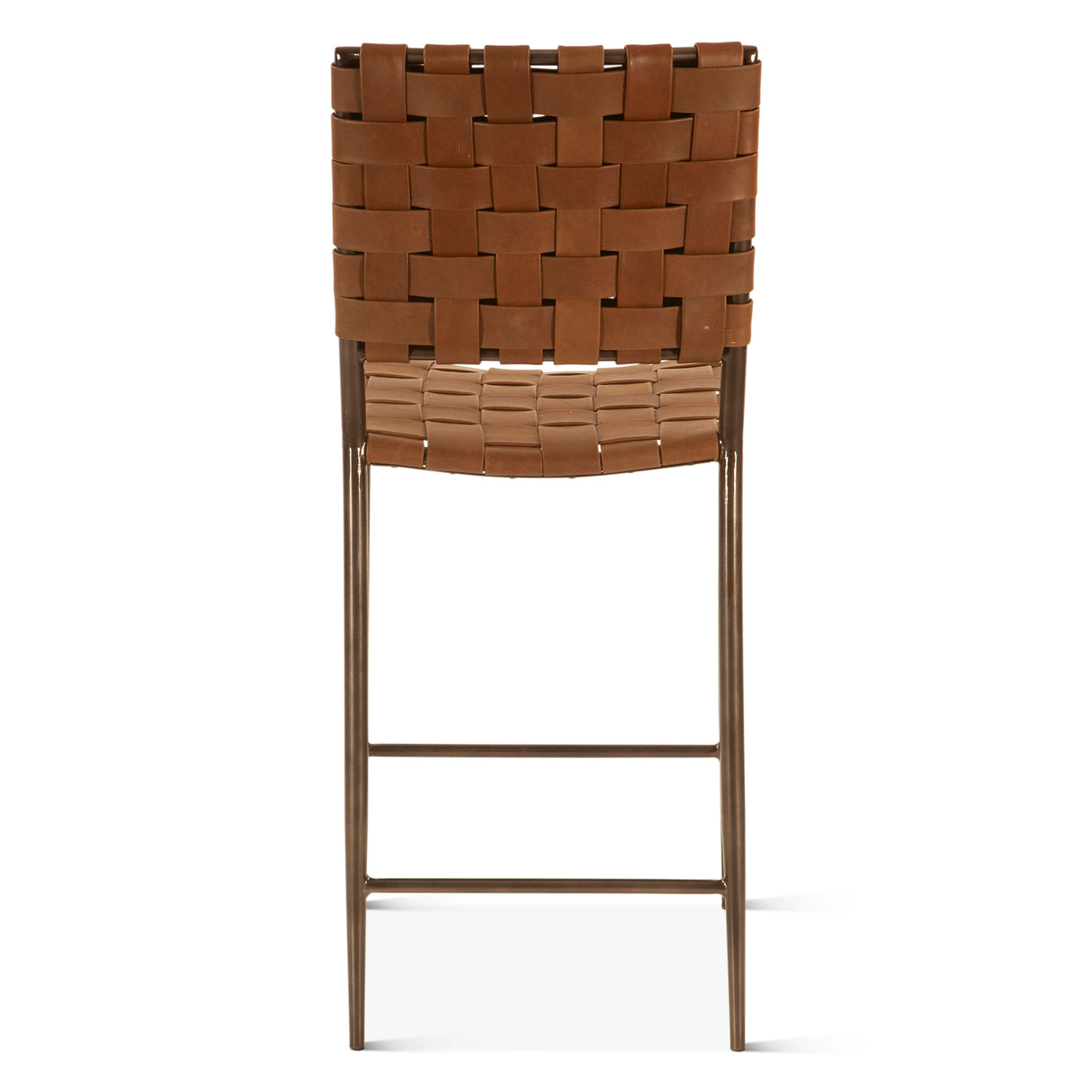 Copenhagen 17" Counter Chair in Tobacco Buffalo Leather with Iron by Home Trends & Design at Eve Furniture