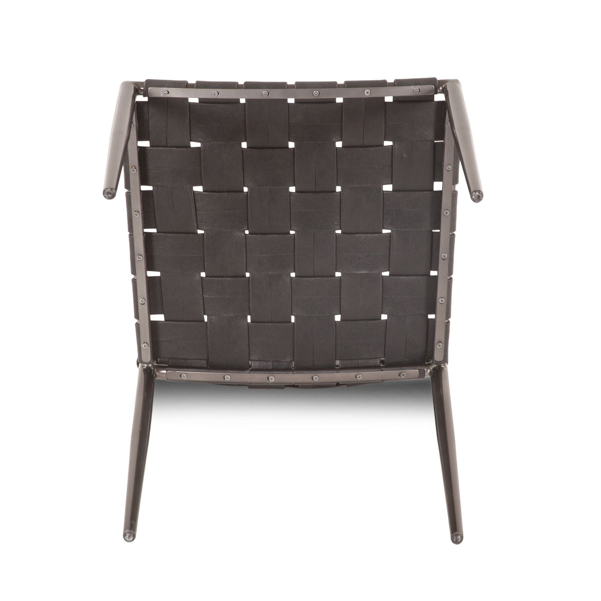 Copenhagen 18" Dining Chair in Black Buffalo Leather and Iron, Set of 2 by Home Trends & Design at Eve Furniture