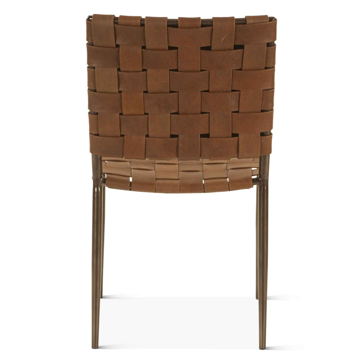 Copenhagen 18" Dining Chair in Brown Buffalo Leather and Iron, Set of 2 by Home Trends & Design at Eve Furniture