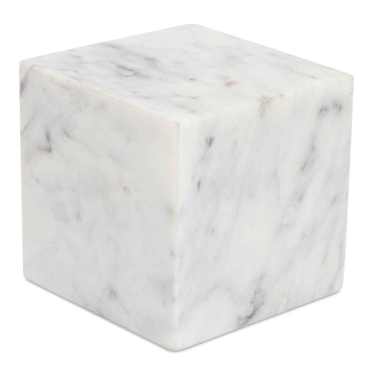 Cora Purple White Marble Cube Tabletop