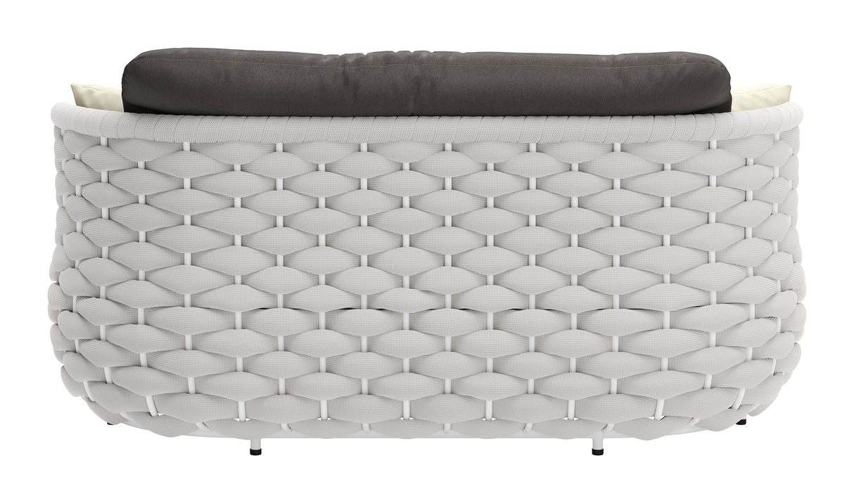 Coral Reef Gray Outdoor Loveseat by Zuomod at Eve Furniture